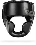 Sanabul Core Series Boxing Headgear for Men & Women Training MMA & Martial Arts Kickboxing Head Gear Sparring Full-Face Coverage - Black/GunMetal, S/M