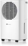 PureMate 10L Portable & Compact Dehumidifier 10 Litre, Digital Display, Continuous Drainage and 24Hr Timer Function, Ideal for Home or Office