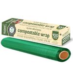 ALOUD CREATIONS Compostable Food Wrapping Cling Film | Ideal for Food Storage, Food Packing | 100 Metres Length | Pack of 1