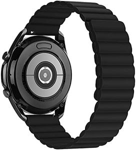 Tasikar 22mm Correas Compatible con Correa Samsung Galaxy Watch 3 45mm/Watch 46mm, Pulsera de Repuesto de Silicona con Cierre Magnético para Huawei Watch GT3 46mm/Watch GT2 46mm(Negro)