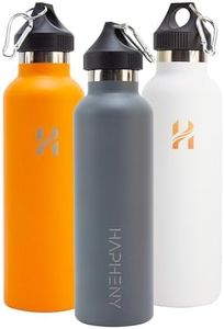 HAPHENY Insulated Stainless Steel Water Bottle, 25 oz Vacuum Insulated Water Bottle, Perfect for Everyday Use, Travel, and Outdoor Activities (Charcoal)