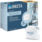 BRITA MAXTRA PRO Water Filter Cartridge Pack - German Design High Perfomance Filtration with Great Tasting Water Reduces impurities, Chlorine, PFAS. (Pack of 3)