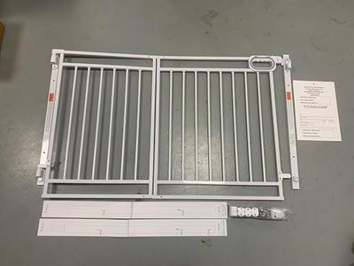 Grownsy Baby Gate for Stairs- No Bottom Bar, Adjustable Width 29.8” to 43.5” for Child and Pet, Dog Gate with Auto-Close & One-Hand Operation, Screw-in Installation for Doorways and Indoor Use