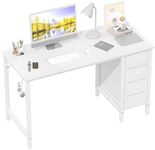 Lufeiya White Computer Desk with Fa