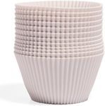 The Silicone Kitchen Reusable Silicone Baking Cups, Non-Toxic, BPA Free, Dishwasher Safe, Jumbo, 12 Pack, Designer White