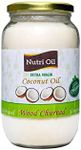 Nutri Coconut Oil 1 Litre (Pack of 1), Cold Pressed, Unrefined, First Press, Glass Bottle, Australia’s Most Trusted Oil Company