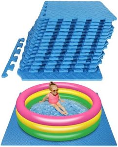 UJG 16PCS Puzzle Pool Pad, Pool Pads for Above Ground Pool, Pool Liner Pad, EVA Interlocking Foam Pool Mat for Above Ground Swimming Pools, Suitable for Small Pools up to 3.9 Ft (11.8" X 11.8")