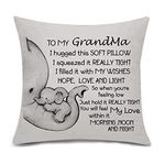 Bacmaxom Grandma Gifts from Granddaughter Grandson Cushion Cover Throw Pillow Cover for Grandmother from Grandchildren Birthday Gifts (grandma)