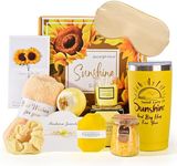 Gifts for Women,Get Well Soon Gift Baskets for Her, Relaxing Bath Spa Gifts Kit,Unique Self Care Package for Mom, Sister, Wife,Girlfriend,Friend (Yellow)