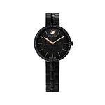 Swarovski Cosmopolitan watch, Metal bracelet, Black, Black PVD