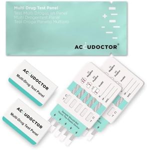 2 Test Multidrogas Accudoctor detección 5 drogas en Orina THC Cannabis Marihuana Cocaína Metanfetamina MDMA Anfetamina drug test rápida Tiras Drogotest kit de prueba de drogas sensible multi drogas