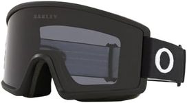 Oakley Target Line L OO7121 Matte Black/Dark Grey Ski Goggles For Men For Women + BUNDLE with Designer iWear Eyewear Kit