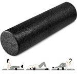 Yes4All EPP Exercise Foam Roller – Extra Firm High Density Foam Roller – Best for Flexibility and Exercise (24inch - Black)