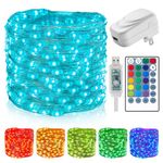 Christmas Fairy Light 66 Feet 200 Led Color Changing String Lights with Remote for Bedroom Wedding Holiday Decoration 16 Colors 8 Modes for Each Color Dedicated Plug Included