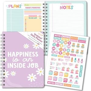 Retro Undated Daily Planner - Daily Planner Undated Planner Notebook, To Do List Notebook For Work Planner, Daily To Do List Planner, Daily Planners For Women, Day Planner, Hourly Planner Undated