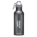 MILTON Alive 750 Stainless Steel Water Bottle with Screw Top Lid, 750 ml water bottles, Single walled, Leak-Proof, Rust-free Steel Bottle, Easy Grip, Easy to Carry, Travel Bottle, Black