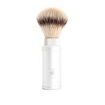 Travel shaving brush with Silvertip Fibre, handle material aluminum