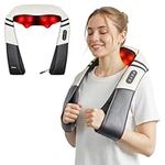 Nevvue Neck Massager, Back Massagers with Heat, Deep Tissue 3D Kneading, Neck and Shoulder Massage, with 3 Levels Intensities, Low Noise, for Leg, Feet, Arms, Gifts for Women