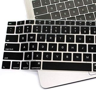 T Tersely[2 Pack] Silicone Keyboard Cover Case Skin Protector for Apple MacBook Air 13.3 inch A2179 / A2337 (M1 chip) 2020 Released Protective Skin, Black