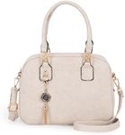 Montana West Crossbody Satchel Bag Small Top Handle Purse Barrel Handbag Tote Hobo Designer White Gift MWC-S041CM