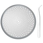 AFASOES Shower Drain Hair Catcher Stainless Steel Shower Hole Hair Catcher Mesh Shower Drain Protector Bathroom Sink Strainer Shower Drain Cover Strainer Plug Trap Filter with Tweezer for Kitchen,12cm