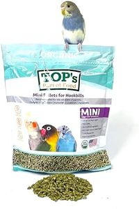 TOP's Parrot Food Mini Pellets Bird Food for Budgies, Cockatiels, Parrotlets, Lovebirds, Parakeets - Non-GMO, Peanut Soy & Corn Free, USDA Organic Certified - 1 lb