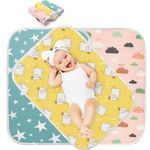 Changing Pad Liners 3PCS Baby Changing Mat 100% Waterproof Portable Absorbent Changing Table Cover Home and Travel (star, 50 * 70)