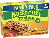 Nature Valley Chewy Protein Granola Bars, Salted Caramel Nut, 15 bars (Pack of 6)