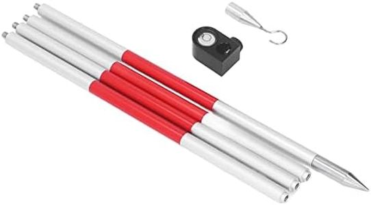Prism Pole 4 Section Universal 1 4in Thread Aluminio Estación Total Aleación Topografía Varilla con Bolsa de Almacenamiento para Tierra