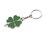 KESYOO Four Leaf Clover Key Chain Green Color Lucky Fortune Keychain Purse Charm Car Bag Pendant Keyring for Women Girls