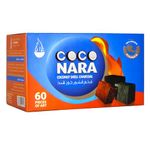 CocoNara 2 Boxes of 60 Piece Coconut Coco Nara Premium Hookah Charcoal Coals - 2 Count