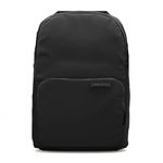 BREVITE The Backpack- Casual daypack backpacks for everyday use. Compact, spacious traveling backpack with laptop sleeve, Triple Black, 18L, Daypack Backpacks