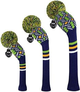 Scott Edward Golf Headcovers for Woods Set of 3 Fits Well Driver(460cc) Fairway Wood and Hybrid(UT) The Perfect Change for Golf Bag