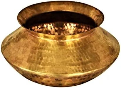 USA Deals 365 Pital-Pot Biryani Handi in Pure and Beautiful Brass Kitchenware, Indian Cooking Utensils, Rice Degh,Chicken Biryani Handi are examples of traditional cookware (Brass Size 2 liter)