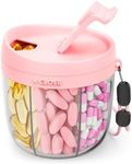 AMOOS Cute Pill Dispenser with 7 La