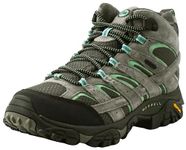 Merrell Women's Moab 2 Mid Waterproof Hiking Boot, Drizzle/Mint, 7