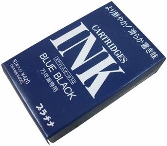 Platinum Fountain Pen Dye-based Ink Cartridge - Blue Black - Pack of 10