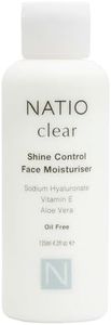 Natio Australia Clear Shine Control Face Moisturiser 125ml - Oil Free Moisturiser for Acne Prone Skin - Sodium Hyaluronate, Vitamin E, Aloe Vera, Squalane, Clay & Tumeric Root - Regulates Sebum Production - Made in Australia