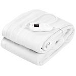 WELLHUT Heated Mattress Pad, Full/Twin/Queen/King Bed Warmer, UL/ETL Certified Full Bed Heating Pad Mattress Warmer w/ 8 Programmable Heating & 4 Time Settings, Machine Washable