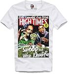 E1Syndicate T Shirt Weed Bong WIZ Khalifa HIGH Times Kush Bong White