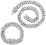 JUNVirtuous 2 Pieces Cuban Link Cha