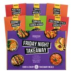 Spicentice Friday Night Takeaway Recipe & Spice Gift Set - Recipe & Spice Seasoning Gift Set - Includes 6 x Premium 100% Natural Spices & Recipes