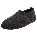 Haflinger Men's Freddie Slipper, Charcoal, Numeric_15