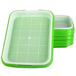 Fuuner 6 Pack Seed Sprouter Tray, Seedling Tray Germ Trays Greenhouse Effect Propagator Seed Sprouting Hydroponic Seeding Germination Greenhouse Tray for Family Garden Indoor and Outdoor