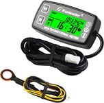 Yooreal Engine Temperature Gauge,Digital Hour Meter Tachometer,RPM/Temp Alert,Backlit Display Waterproof for Scooter Bike Motorcycle Lawn Tractor Generator Dump Truck etc