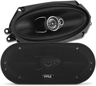 Pyle Altavoces estéreo universales de 3 vías para coche, 300 W, 4 x 10 pulgadas, triaxial, sonido profesional, altavoz universal OEM de repuesto rápido, compatible con montaje en puerta/panel lateral,