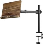 Navaris Book Stands with Clamp - Book Holder for Reading - Wood Books Stand - Works with Music, E-Readers or Tablets - 13.39 x 17.72 x 21.65" (34 x 45 x 55 cm)