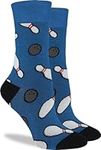 Good Luck Sock Women's Bowling Socks, Blue, Adult