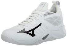 Mizuno Women's Wave Dimension Volleyball Shoe, White/Black, 10.5 US