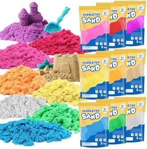 OleOletOy Colored Sand Bulk for Kids: 18 Lbs Large Pack Multicolor Moldable Sand - Classroom Activities for Kids Boys Girls Age 3+ Sensory Play - Bulk Sand for Sandbox Sensory Bin Filler Party Favors